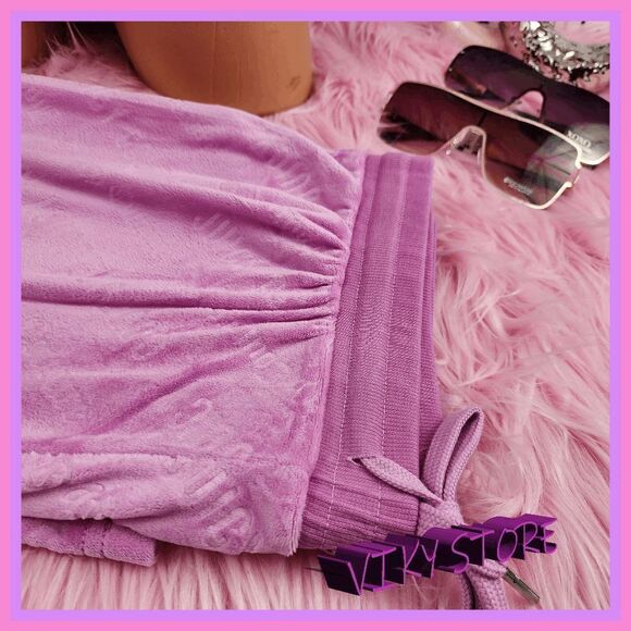 NWT {Juicy Couture} 2 Pieces Lavender Velour Pajama Pants & Pullover Large NWT - Picture 8 of 10